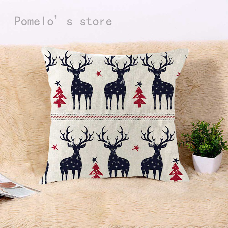Vỏ Gối Vuông Họa Tiết Giáng Sinh (45cm X 45cm) Pw2146