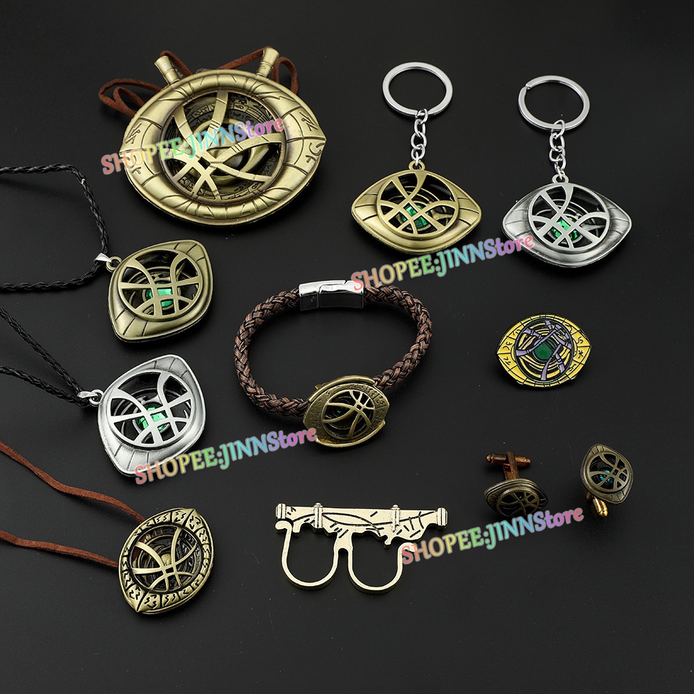 JINN MARVEL Doctor Strange in the Multiverse of Madness Cosplay Eye of Agamotto Phụ kiện Mặt dây chuyền Nhẫn Dây chuyền Móc khóaThời trang Bộ đồ trang sức Quà tặng