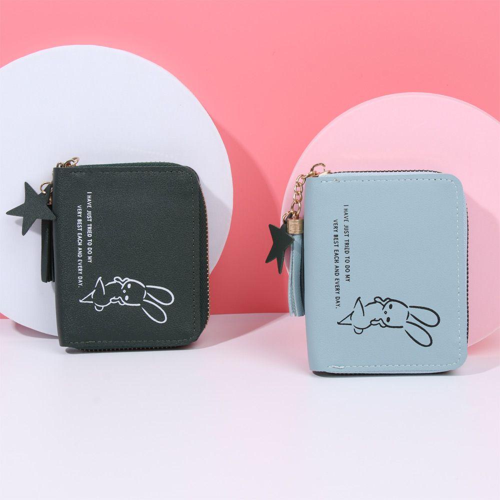 MIHAN1 Ví Ngắn Đựng Tiền Xu Hình Thỏ Và Chữ Giá Đỡ