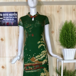 Đầm xanh tơ