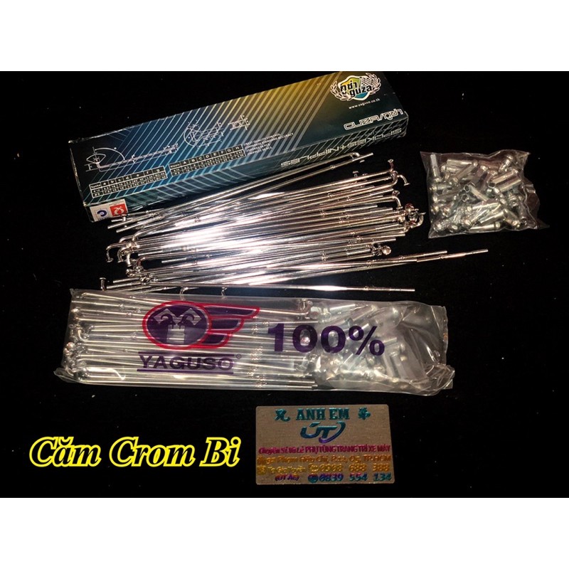 Căm YAGUSO Crom Chấm Bi Đủ Size : 184 / 157 / 149 &gt;&gt;&gt;&gt;