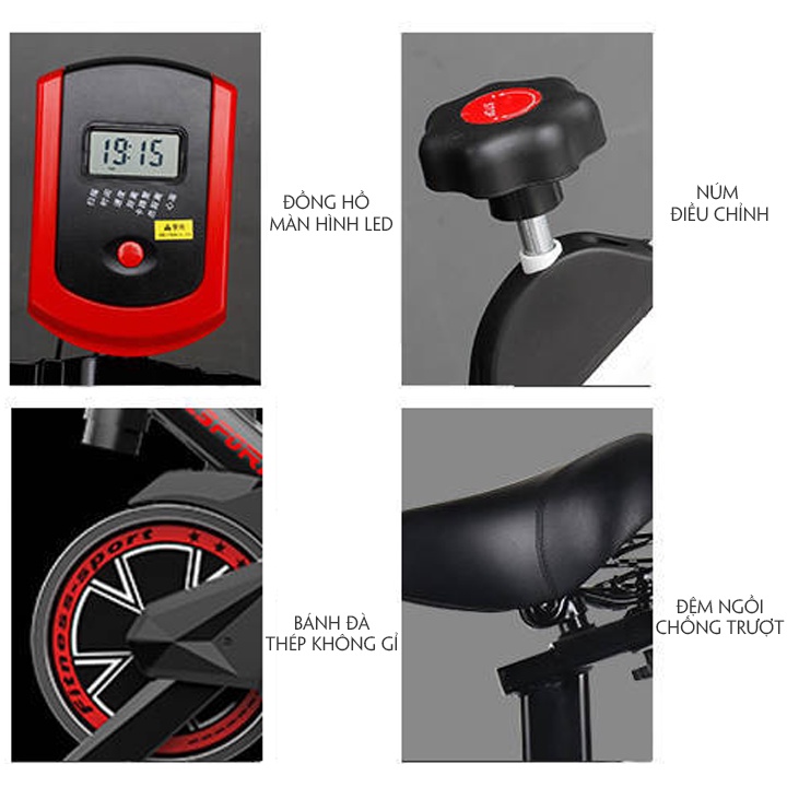 MÁY ĐẠP XE TẬP THỂ DỤC TẠI NHÀ SPOST FINESS,CÓ ĐỒNG HỒ CẢM BIẾN ĐO QUÃNG ĐƯỜNG,NHỊP TIM,MẪU MỚI HIỆN ĐẠI