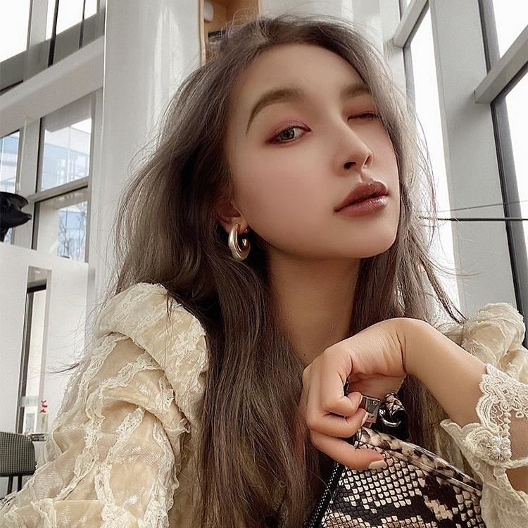 Khuyên Tai Nữ Hình Chữ C Thời Trang Hàn