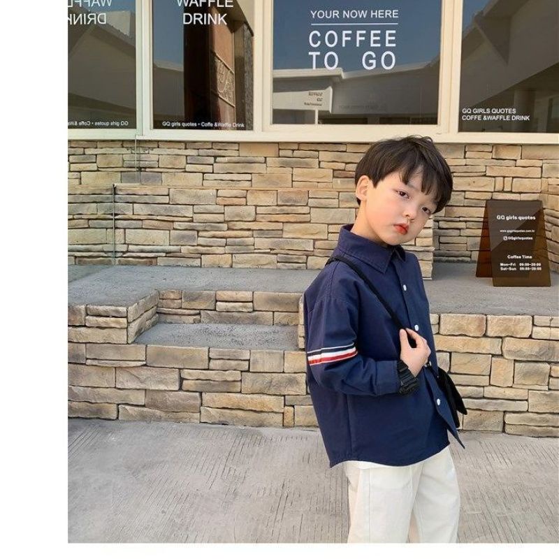 Áo Sơ Mi Tay Dài Thời Trang Dành Cho Bé Trai