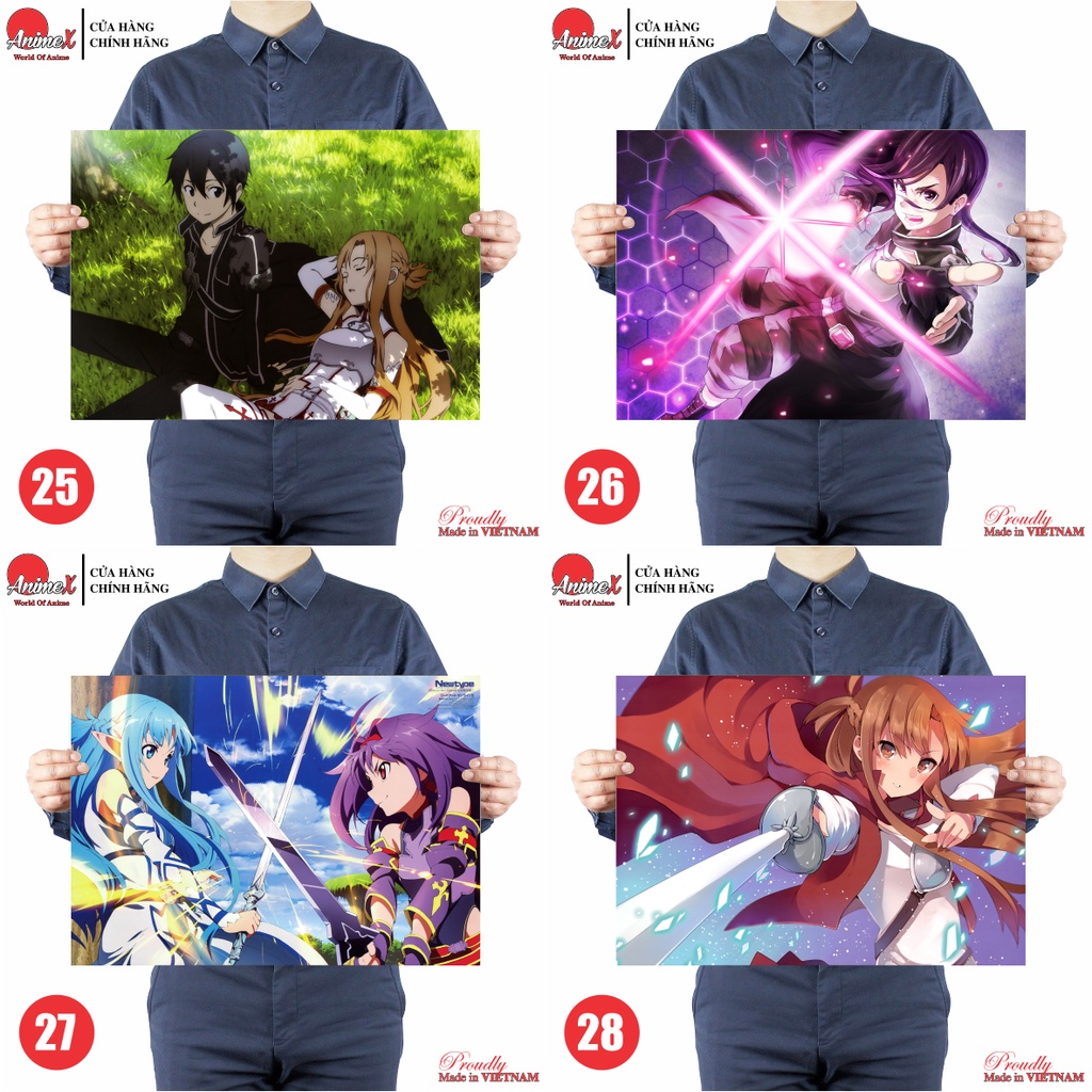 Tranh Poster Dán Tường Hình Anime Sword Art Online - SAO - Đao Kiếm Thần Vực - Áp Phích By AnimeX 21-40