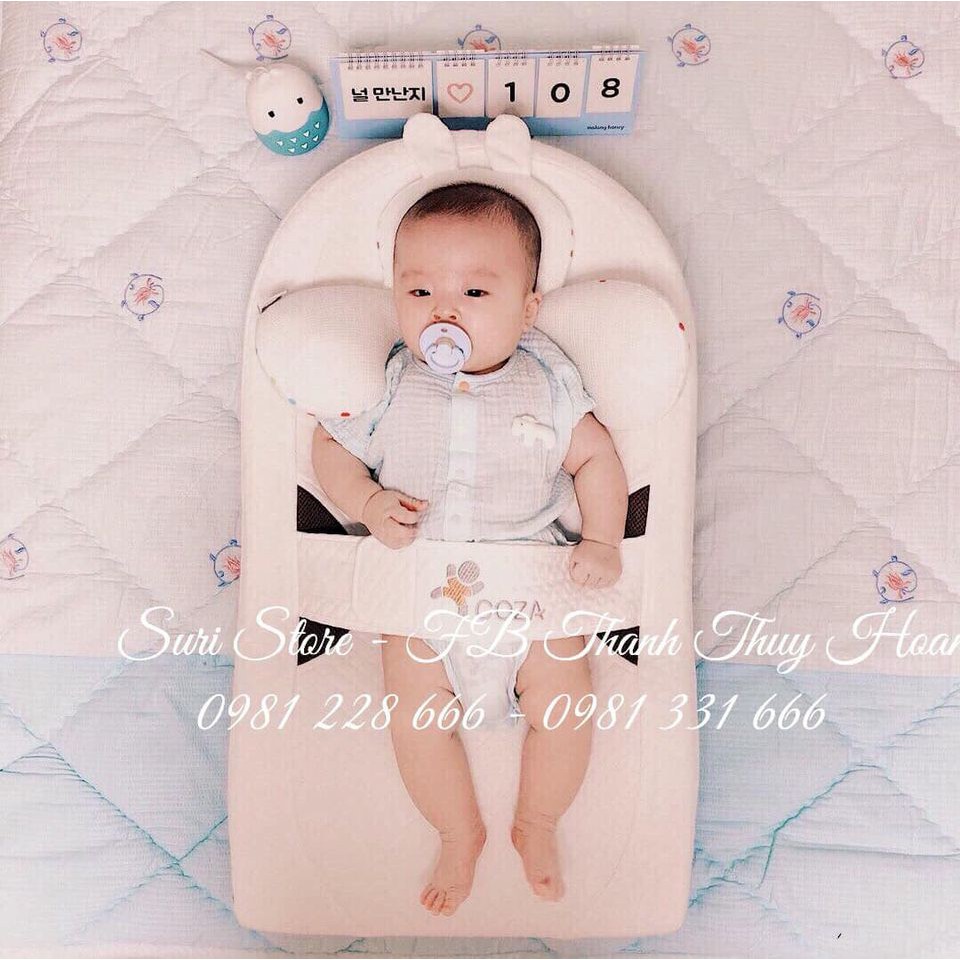 [Mã FMCG8 giảm 8% đơn 500K] Đệm nằm đúng tư thế và chống trào ngược Coza Baby Bed