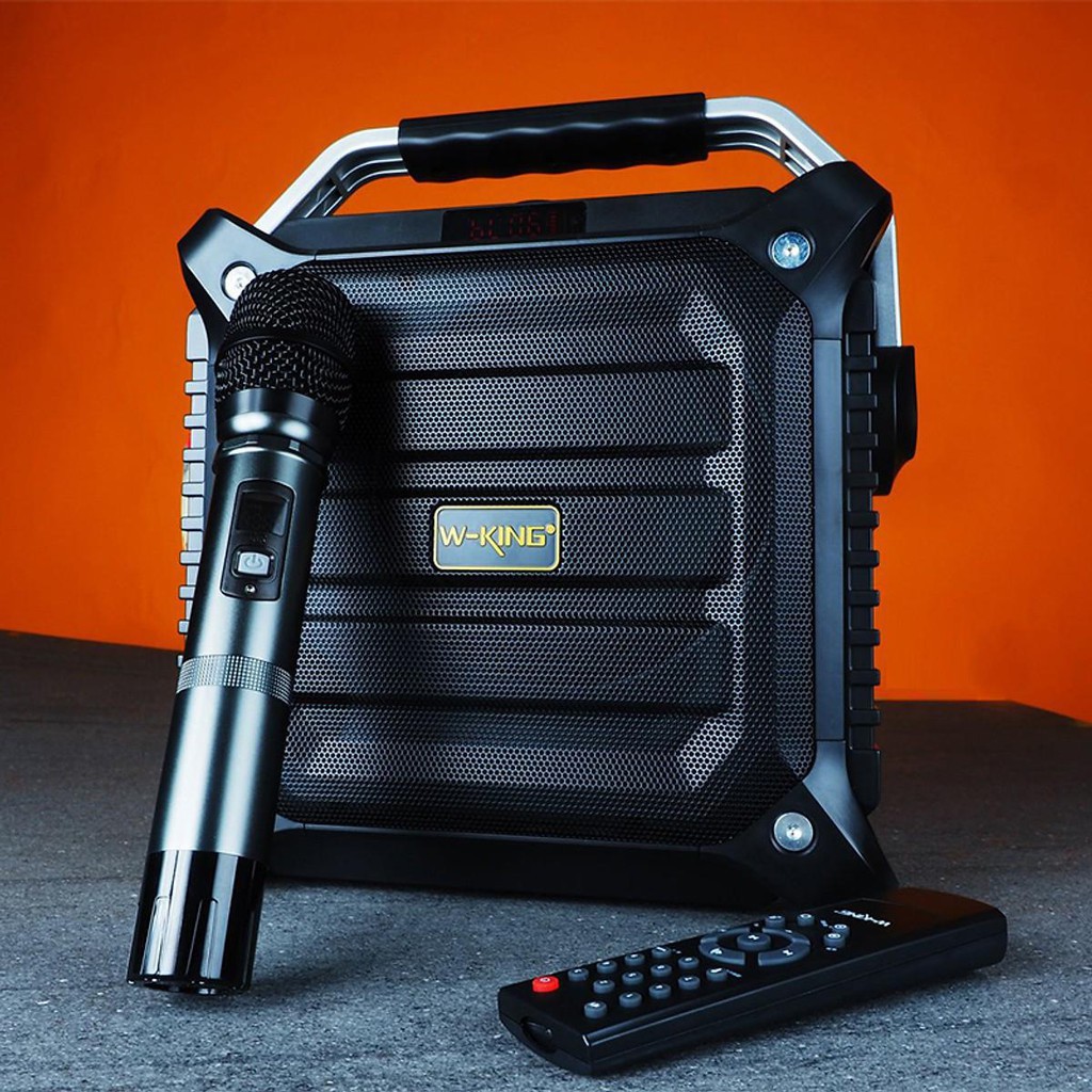 Loa karaoke bluetooth W-King K3H 100W tặng kèm mic hát karaoke, Loa di động, Pin cực lâu công suất lớn 100W- BH 12 tháng