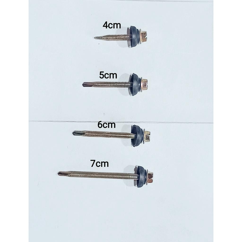 Vít bắn tôn 6F, vít bắn sắt, vít chống dột sịn . Bộ 100 vít bắn tôn 6F cao cấp