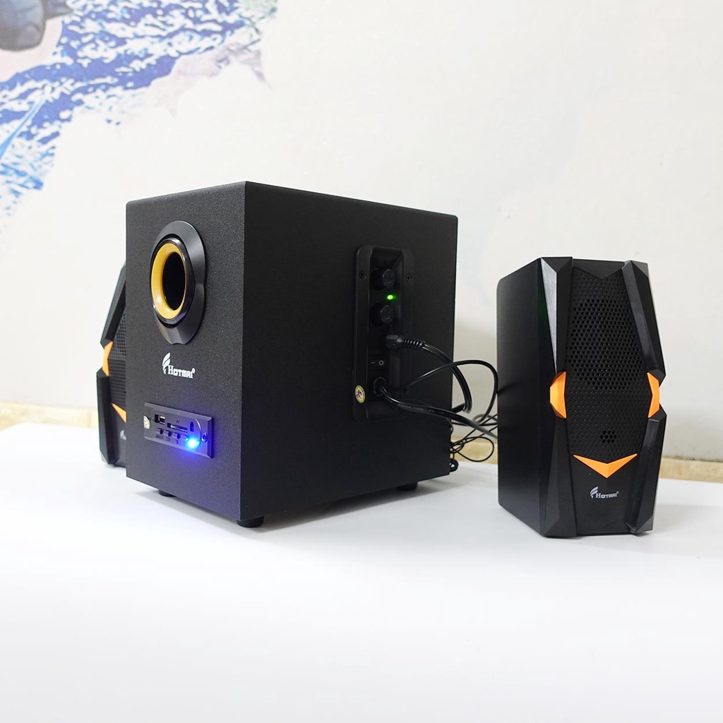 Loa bluetooth vi tính để bàn Hotmai HT-109BT | Loa vi tính có led chất âm mạnh mẽ, Usb Thẻ Nhớ | Bảo hành 6 tháng