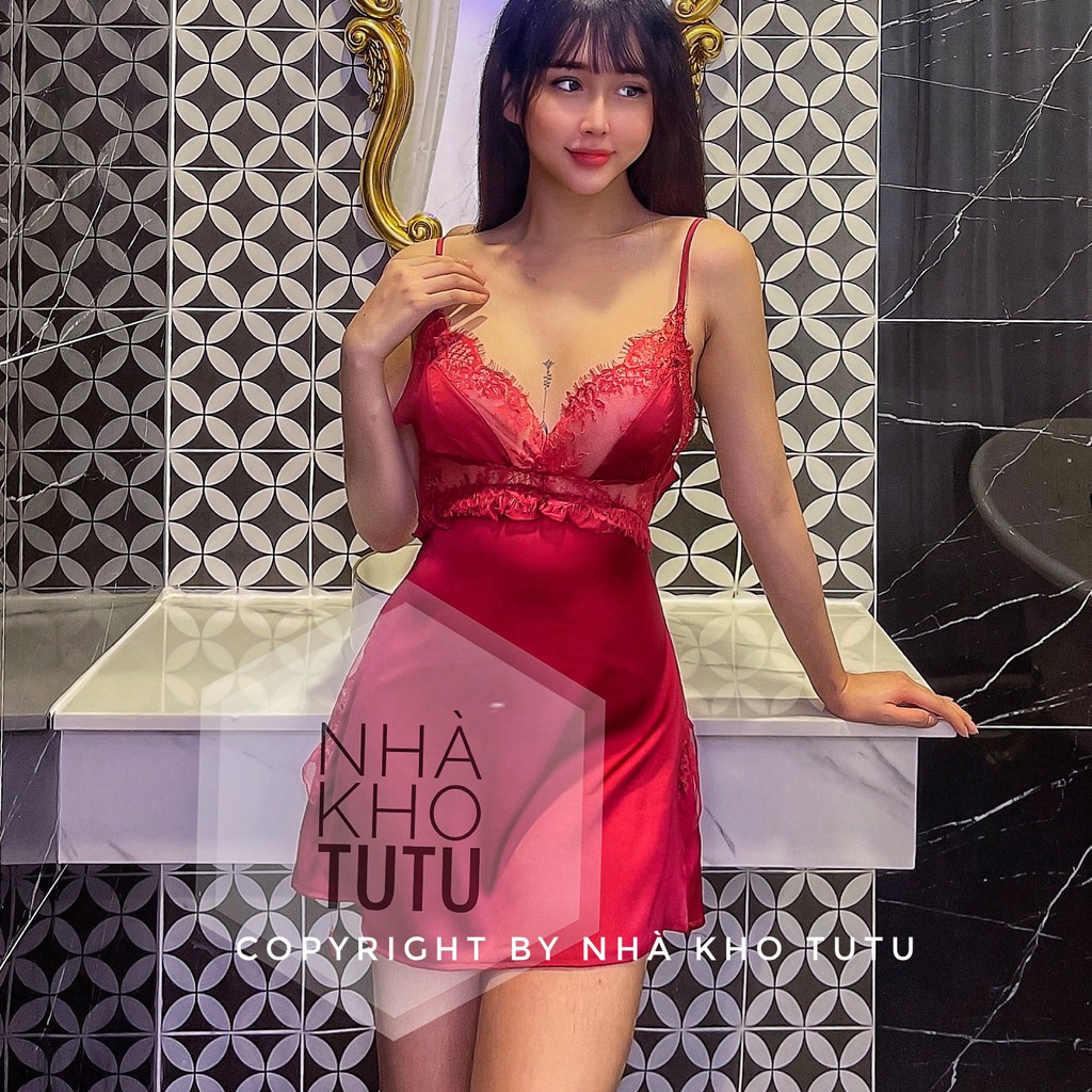 Đầm ngủ lụa Cao Cấp L389 Nhà Kho TuTu