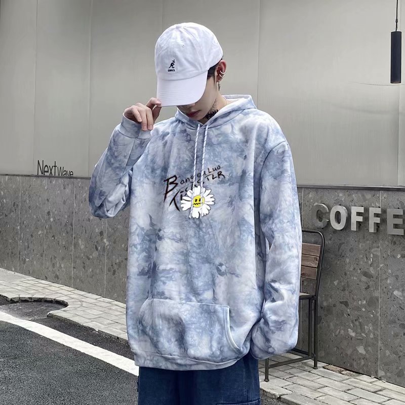 Áo hoodie tay dài in họa tiết hoa cúc phong cách đường phố Hàn Quốc gồm 4 màu sắc | BigBuy360 - bigbuy360.vn