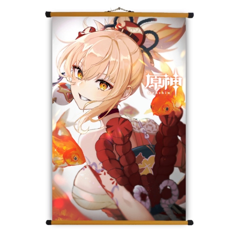 Poster Vải Yoimiya Genshin Impact