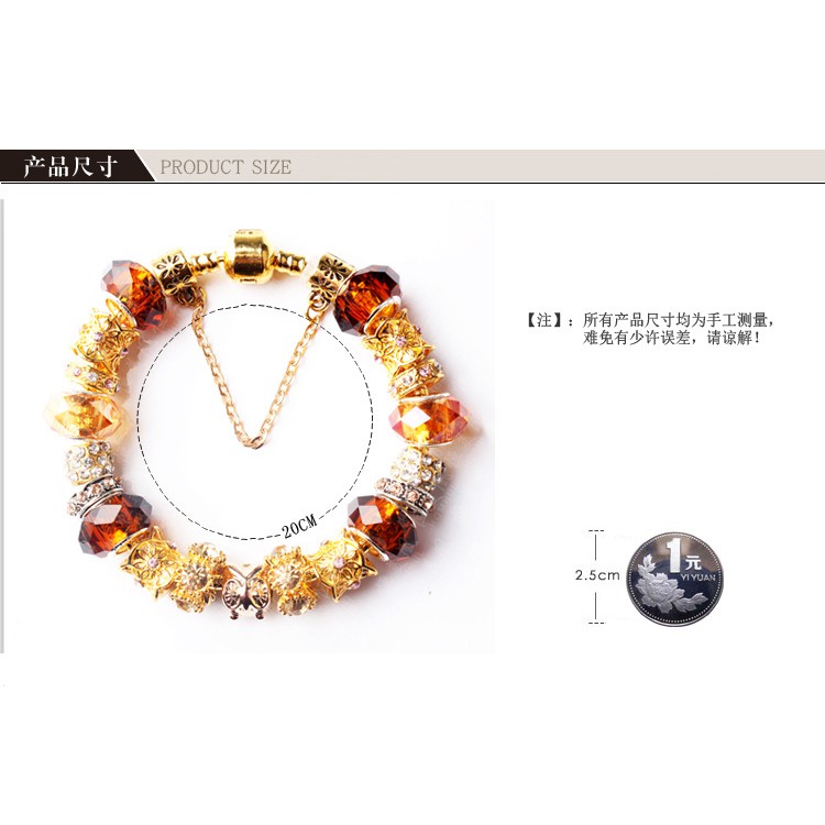 GD Fashion gold bracelet diy beaded handmade interspersed jewelry accessories