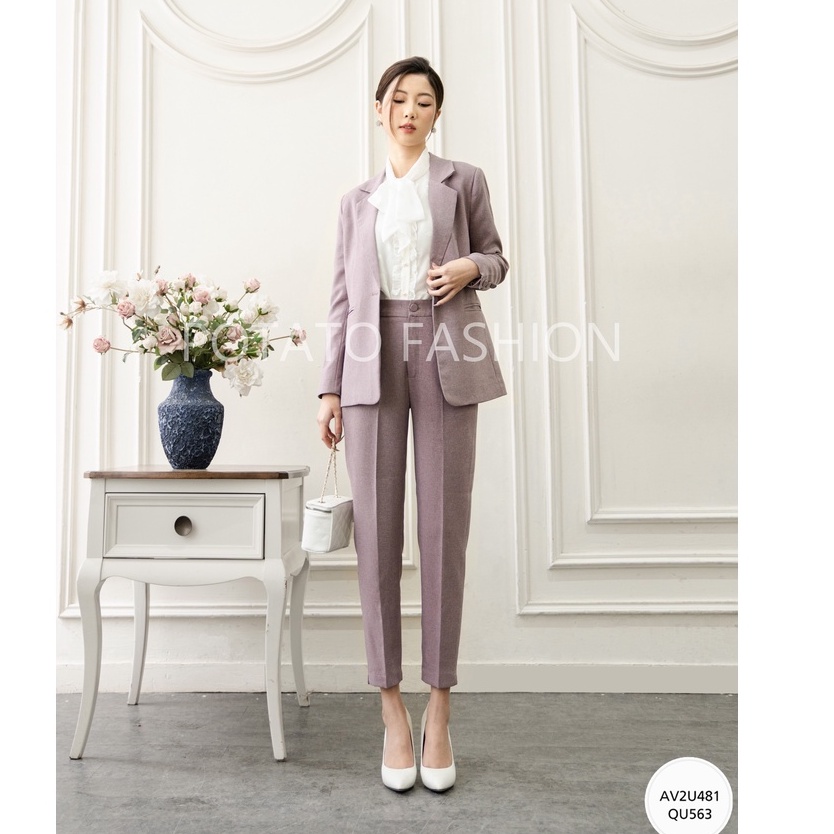 Áo vest cổ K một cúc trước 01
