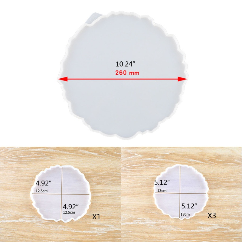 Sa Khuôn Silicone Làm Đế Lót Ly Hình Tròn DIY