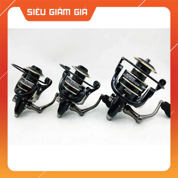 Máy Câu Cá Full Kim Loại Tay Quay Inox Deukio AC 2000 - 7000 chuyên câu lure câu ngâm - ĐỒ CÂU NGỌC HẢI