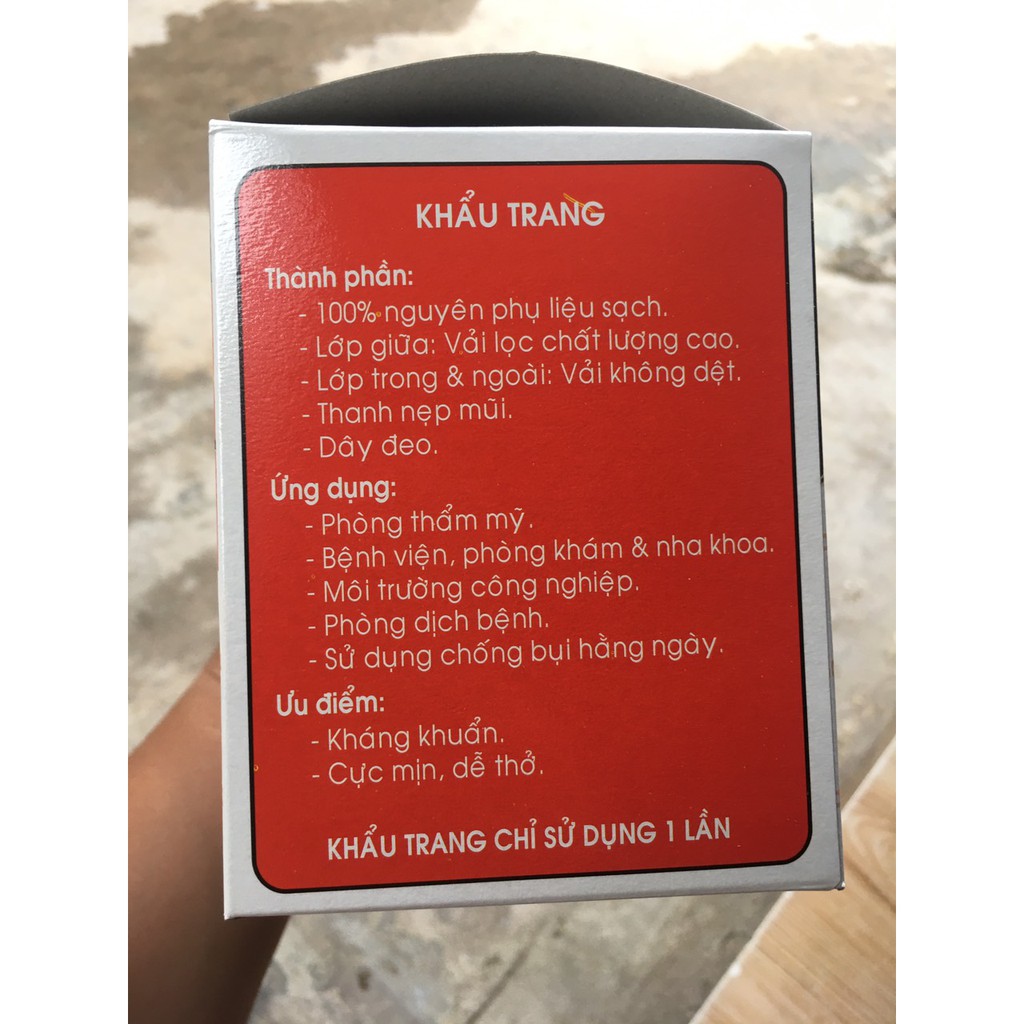 Khẩu Trang Y Tế  Kháng Khuẩn Tốt 50 Chiếc Trong 1 Hộp.