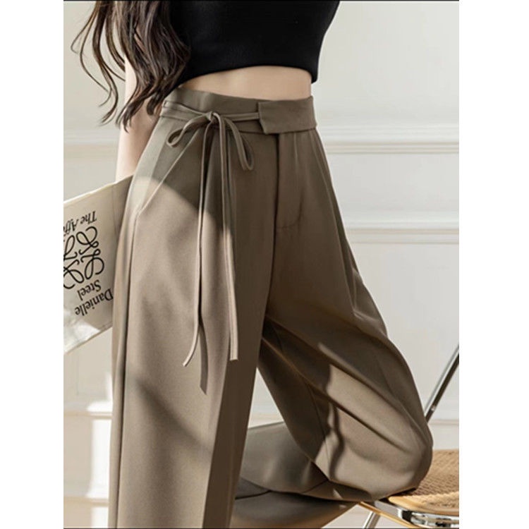 Quần Dài Lưng Cao Cột Dây Thời Trang Thanh Lịch Cho Nữ