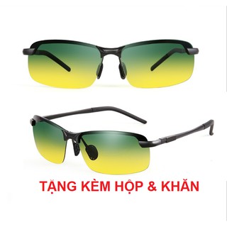 (⚡TẶNG HỘP + KHĂN⚡) Kính mắt đi đêm và ngày - Kính mắt phân cực cao cấp - Kính râm - Kính mát - Kính chống lóa thể thao