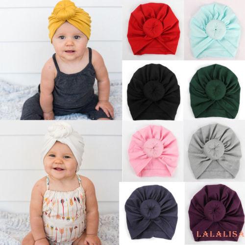 Mũ Turban Cotton Pha Mềm Mại Dễ Thương Cho Bé Trai / Gái