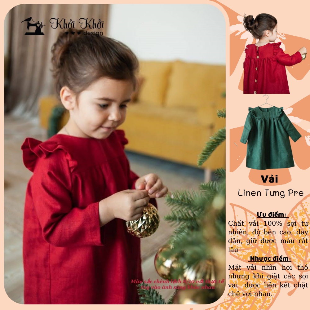 Đầm tay dài cánh tiên nhí cho bé gái ngày Noel cuối năm
