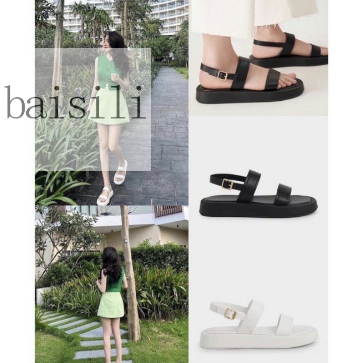 SANDAL NỮ BAISILI - GIÀY THỜI TRANG PHONG CÁCH XUỒNG HAI QUAI NGANG ĐẾ BẰNG NỮ TÍNH BS220515