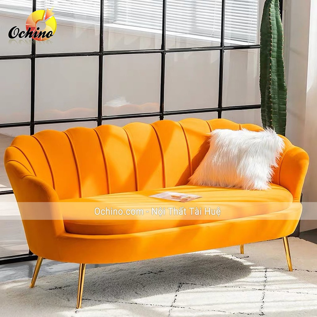 Sofa sen Dài, Ghế sofa có tựa lưng trang trí shop và phòng Khách Mẫu sen cách điệu ( Đủ Màu)