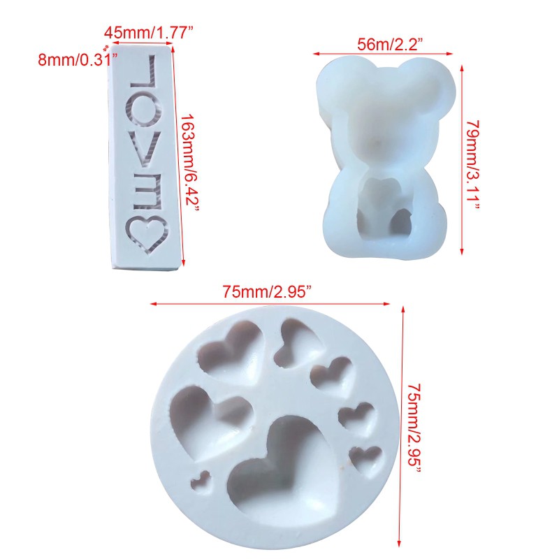 Khuôn Silicone Nhấn Bánh Hình Gấu 3d