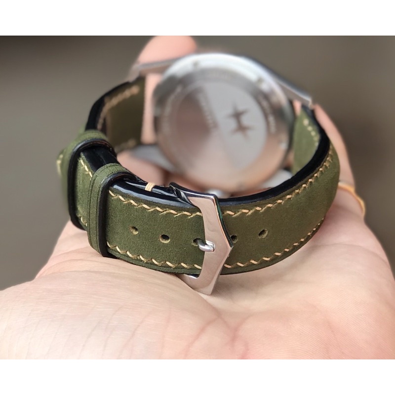 Dây da đồng hồ Olive