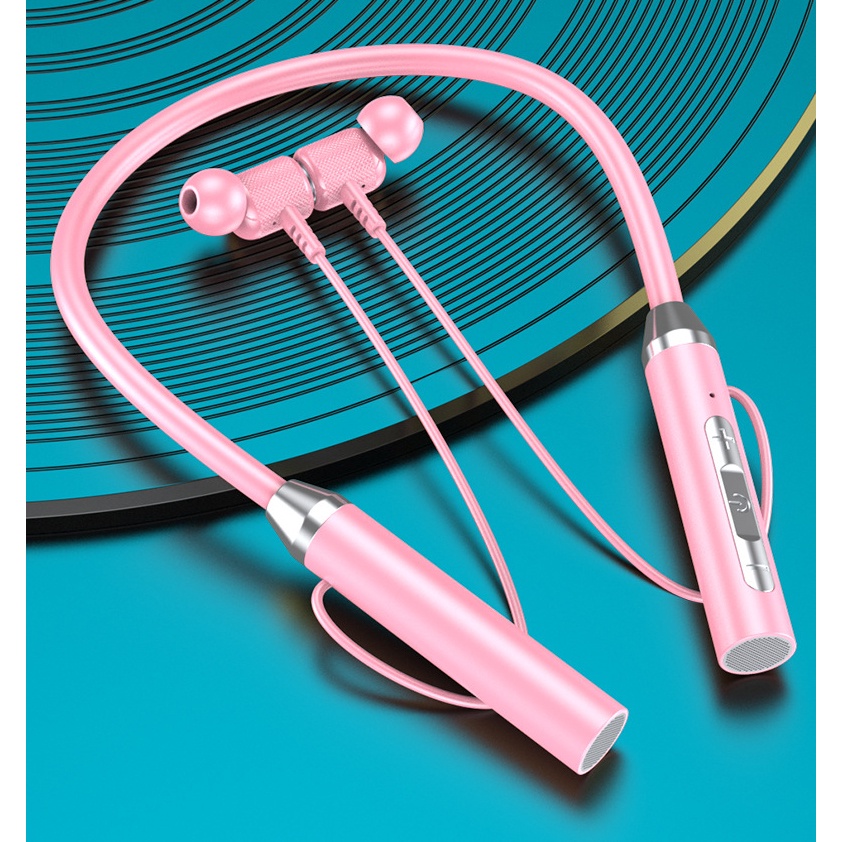 Tai nghe bluetooth nhét tai gaming bass ấm chơi game nghe nhạc quàng cổ thể thao có mic cho điện thoại G01 DLTECH