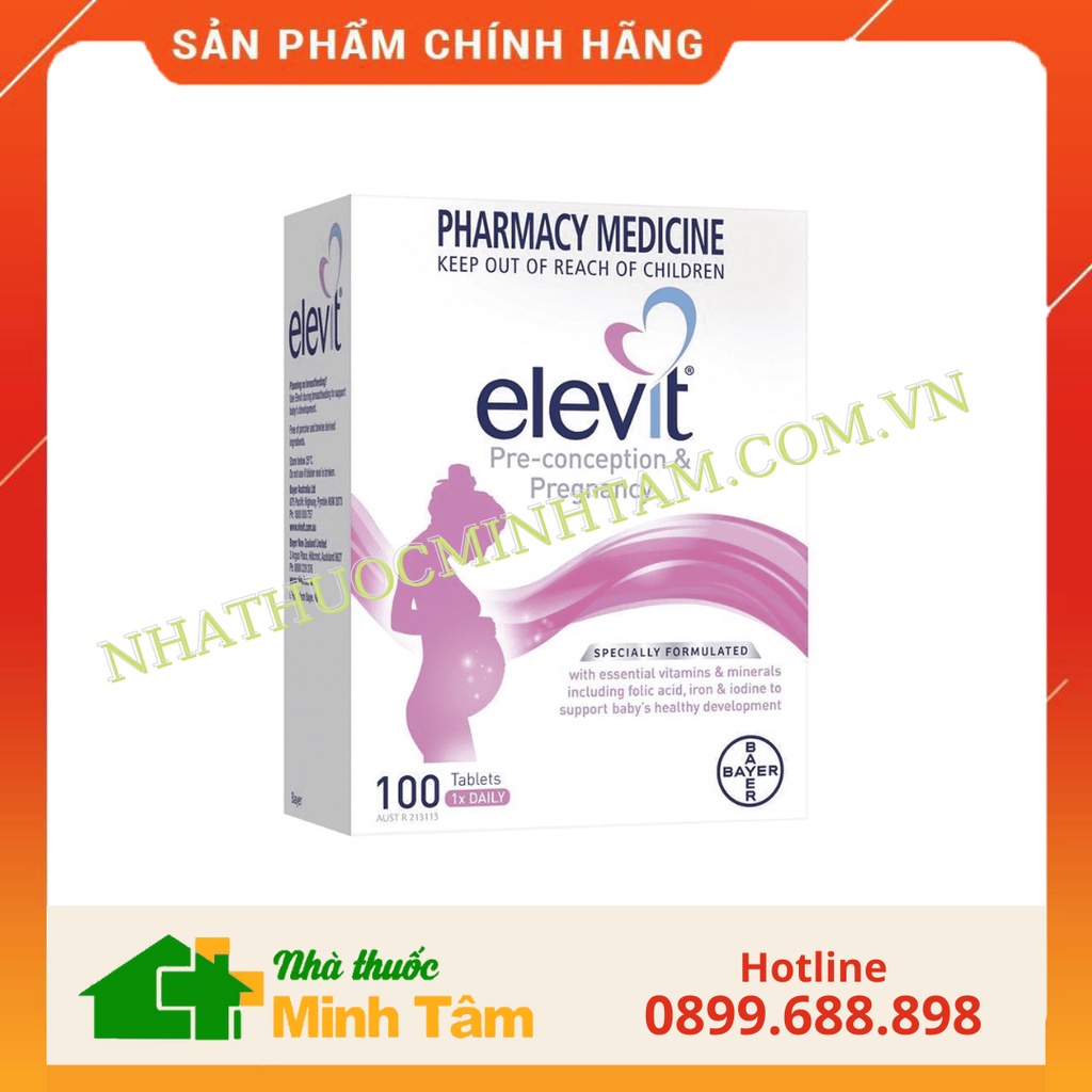 [MẪU MỚI] Elevit chính hãng Úc, vitamin bà bầu