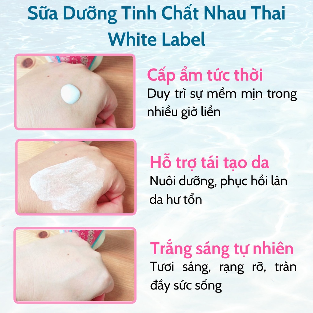 Sữa Dưỡng Thể Trắng Da Nhật Bản MICCOSMO White Label 120g, Chiết Xuất Nhau Thai, Dưỡng Trắng Mờ Thâm, Trẻ Hóa Da (WL04)