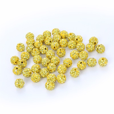 [HG01] Phụ kiện trang sức (DIY) - 20 Hạt gốm đính đá pha lê lấp lánh dùng phối vòng cổ, vòng tay, bông tai