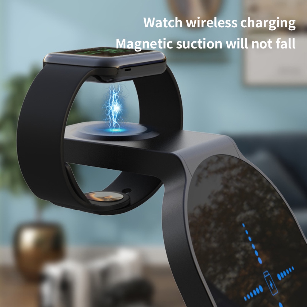 Cáp SạC Nhanh Không Dây Đa Năng H36 15W Cho ĐồNg Hồ Apple Watch AirPods 3 IPhone13