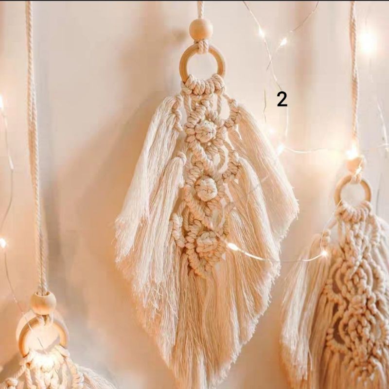 Lá treo tường trang trí 🌿mành treo🌿rèm treo Macrame decor không gian