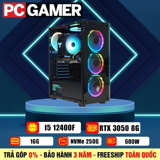 Bộ máy tính pc gaming i5 12400f | ram 16g | rtx 3060 12g | nvme 250g hàng chính hãng - hlc gaming