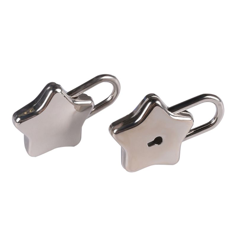 Ổ Khóa Nhỏ Hình Ngôi Sao Màu Bạc Kèm 2 Chìa Khóa