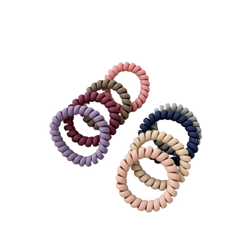 Set 4 dây buộc tóc lò xo nhiều màu pastel phong cách Hàn Quốc cho nữ