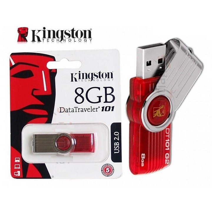 [Mã ELFLASH3 hoàn 10K xu đơn 20K] USB 8G Kingston Chính hãng FPT