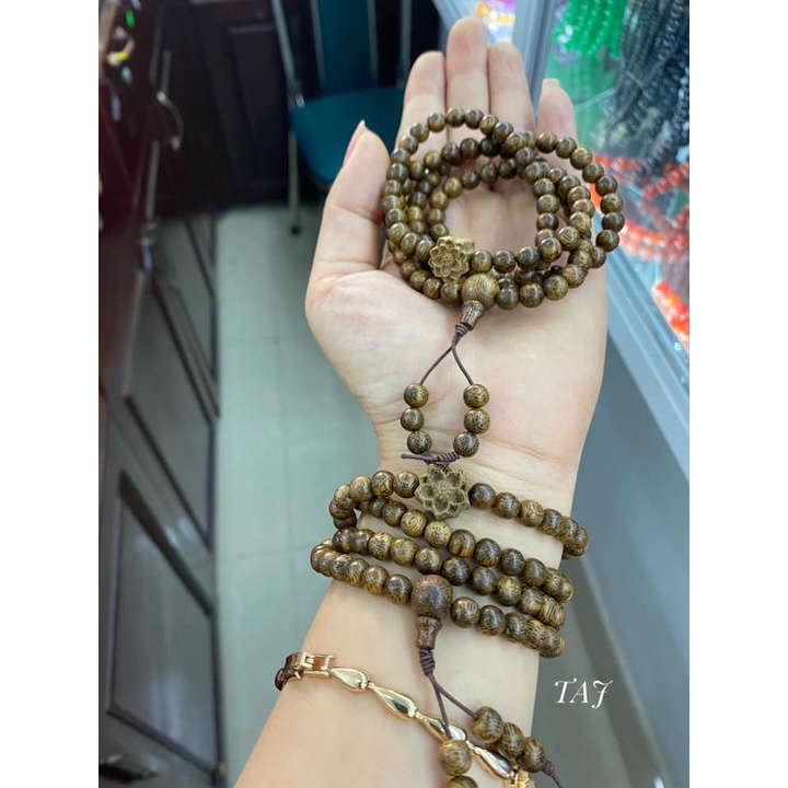 CHUỖI TRẦM HƯƠNG HOA SEN 108 HẠT 6MM