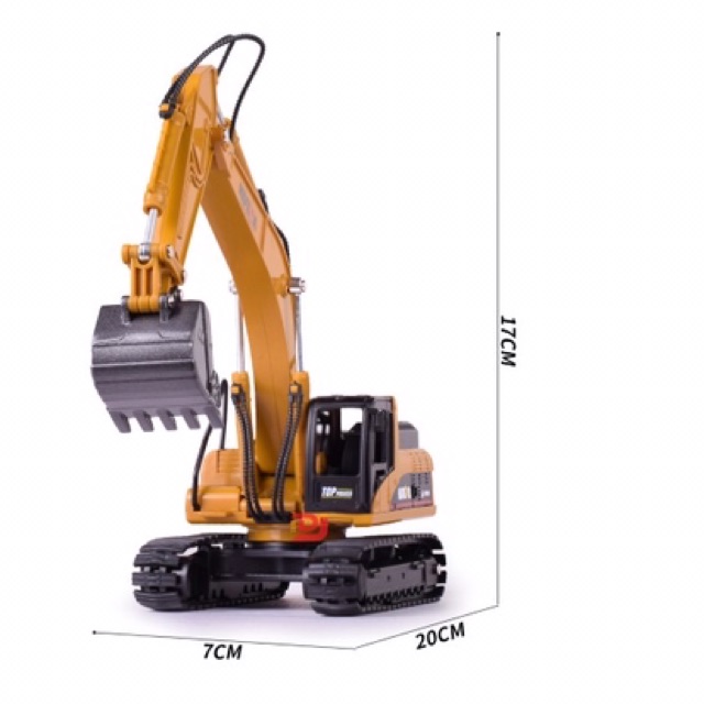 Mô hình máy xúc máy xúc đồ chơi trẻ em HUINA