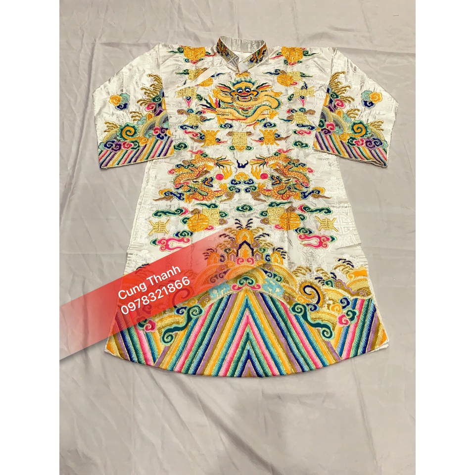 Áo Hầu Đồng Quan Lớn Đệ Tam Thoải Phủ Vải Gấm