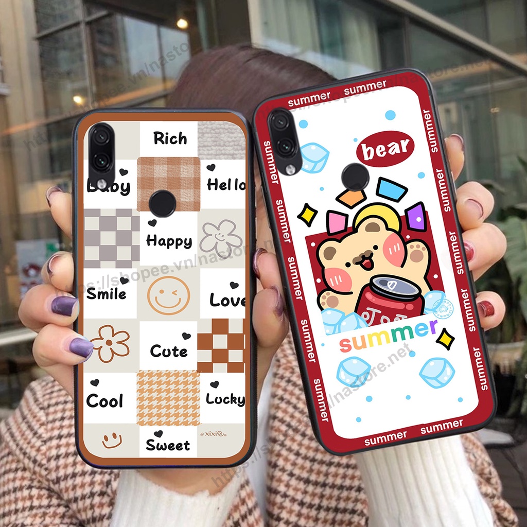 Ốp lưng Xiaomi Redmi 7 / Redmi Note 7 / Redmi S2 trái tim mặt cười, gấu cute thể thao cá tính