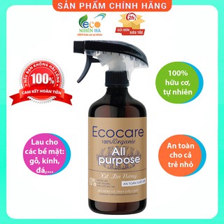 XỊT LAU BÀN ĂN HỮU CƠ BỒ HÒN TINH DẦU QUẾ ECOCARE 500ML
