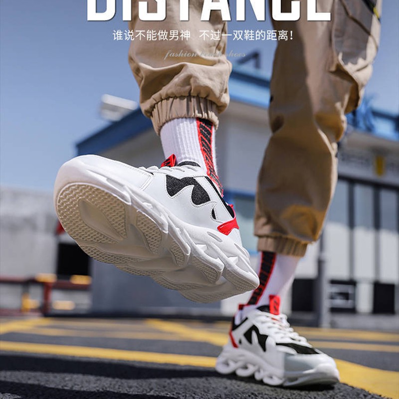 Giày Sneaker Nam thể thao màu trắng cổ cao cho học sinh phong cách Hàn Quốc TAKUTA mã ODS