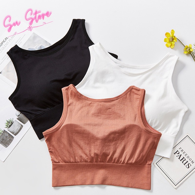 Áo Bra Thể Thao Cotton có Mút Nâng Ngực, Áo Thun 3 Lỗ Co Giãn Tốt - 855 | BigBuy360 - bigbuy360.vn