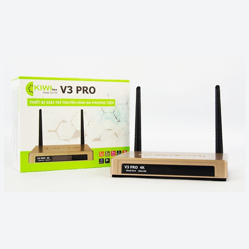 Android TV Box Kiwibox V3 Pro (Ram 2GB, hỗ trợ Bluetooth 4.0) - Hàng Chính Hãng