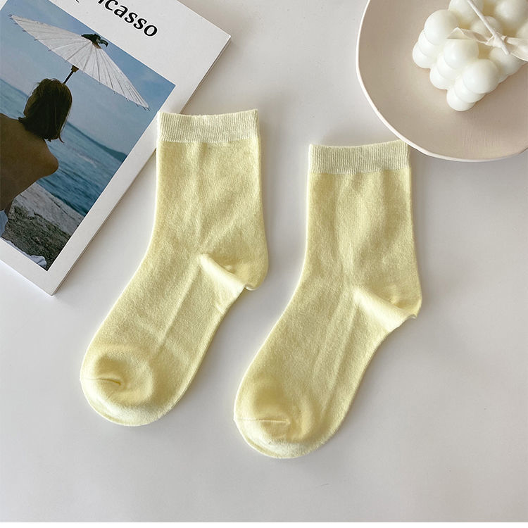 Vớ mỏng màu kẹo ngọt thời trang mùa hè phong cách Ins kiểu Hàn Nhật dành cho nữ sinh