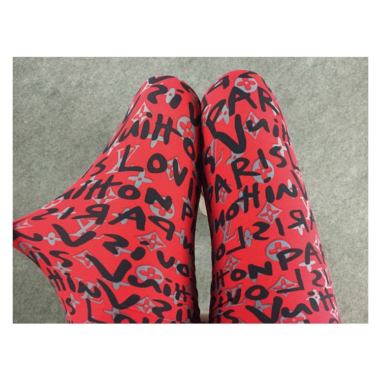 Thời Trang Quần legging Lưng Cao Hoạ Tiết In Thiết Kế Ôm Sát Tôn Dáng