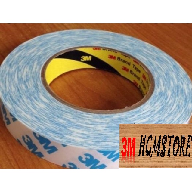 3M 90775 20mm dài 50met - BĂNG KEO HAI MẶT siêu dính chuyên dán cố định bề mặt giấy, decal như dán logo, tem nhãn máy